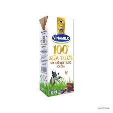 Sữa Vinamilk 100% vị Socola - 180ml