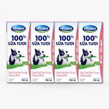 Sữa Tươi Vinamilk 100% vị Dâu - 180ml
