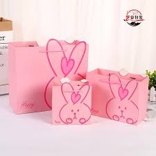 Túi Giấy Thỏ Hồng - Size Trung