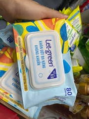 Khăn Ướt Đa Năng Kháng Khuẩn Letgreen -80 Miếng