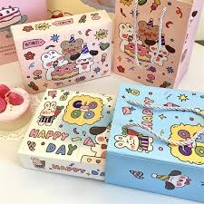 Túi Giấy Kèm Dây Ruy Băng Hoạt Hình - Size Lớn