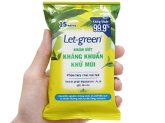 Khăn Ướt Letgreen Khử Mùi - 15 Miếng