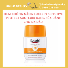 Kem chống nắng Eucerin 50ml Sensitive Fluid da dầu, da nhạy cảm