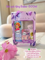 Set sữa tắm Balea 300ml+ son dưỡng +kem tay