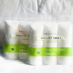 Bông tẩy trang Miniso Nhật Bản 180 miếng