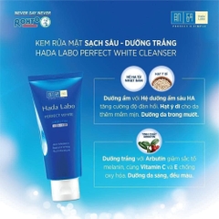 Sữa Rửa Mặt Dưỡng Trắng Hada Labo Xanh Dương 80g