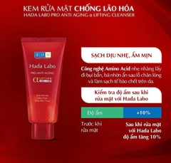 Sữa Rửa Mặt Chống Lão Hóa Pro Hada Labo Anti Aging α Lifting Cleanser đỏ 80g