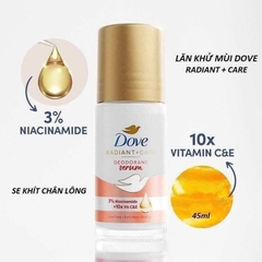 Lăn khử mùi dove 45ml tinh chất serum 3% niacinamide dưỡng da sáng