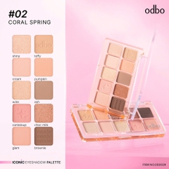 Phấn Mắt 10 Ô Odbo Iconic Eyeshadow Palette