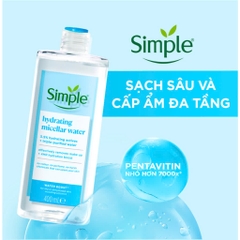 Nước Tẩy Trang Simple Sạch Sâu, Cấp Ẩm xanh dương 400ml