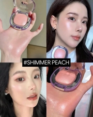 Má hồng girls crush glowy blush highlighter kết hợp bắt sáng