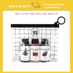 Set 3 chai Sữa rửa mặt rau củ hải độc super vegitoks cleanser 30ml