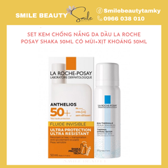 Set kem chống nắng da dầu La Roche Posay shaka 50ml có mùi +xịt khoáng 50ml