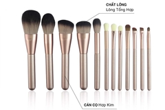 Bộ cọ makeup 12 cây kèm ví nơ