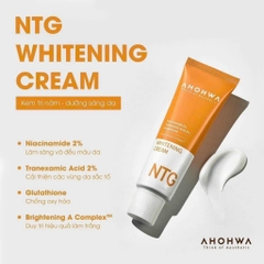 Kem Dưỡng Ahohwa  NTG Whitening Cream Trắng Da, Giảm Nám - Tàn Nhang - 50ml