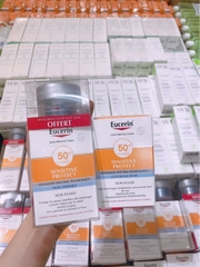 Kem chống nắng Eucerin Sensitive Sunfluid dành cho da dầu tặng kèm kem dưỡng