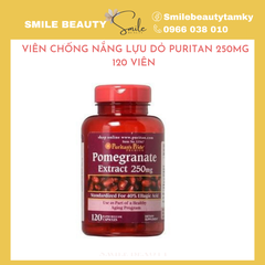 Viên chống nắng lựu đỏ Puritan 250mg 120v