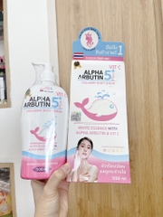 Dưỡng thể Lotion dưỡng trắng da Alpha Arbutin 500ml Thái Lan