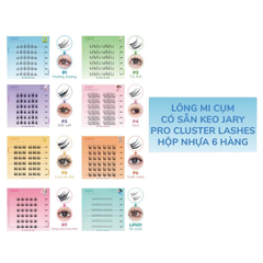 Lông Mi Cụm Có Sẵn Keo Jary Pro Cluster Lashes