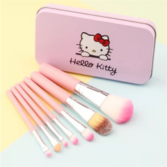 Set cọ trang điểm Kitty 7 món kèm hộp nhôm (màu hồng)