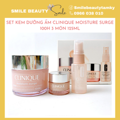 Set Kem Dưỡng Ẩm Clinique Moisture Surge 100H 3 món 125ml