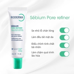 Kem dưỡng kiềm dầu se lỗ chân lông Bioderma Pore refiner 30ml