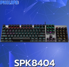 BÀN PHÍM CƠ GAMING PHILIPS SPK 8404 LED RGB
