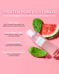 Nước Hoa Hồng Giúp Giảm Lỗ Chân Lông Glow Recipe Watermelon Glow PHA + BHA Pore-Tight Toner 150ML