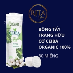 Bông tẩy trang hữu cơ Ceiba Organic 100% Cotton 80 miếng