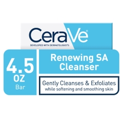 Xà phòng Cerave SA Cleanser Bar Soap giảm mụn for rough and bumpy skin cho da mặt và body