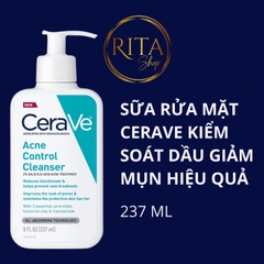 SRM Cerave Acne Cleanser Control kiểm soát dầu giảm mụn 237ml
