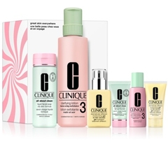 Set Clinique Great Skin Everywhere dưỡng ẩm cho da dầu, hỗn hợp thiên dầu giúp da căng bóng