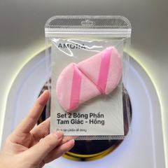 Set 2 Bông Phấn Tam Giác AMORA