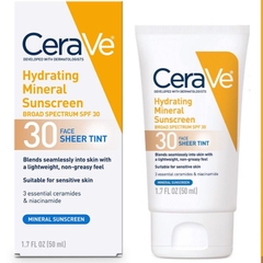 KCN vật lý có màu Cerave Hydrating Mineral Face Sunscreen Spf 30 Sheer Tint 50ml date 2023