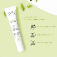 Kem dưỡng da SVR Sebiaclear Active Mat +Pores Hydra dành cho da dầu mụn 40ml