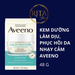 Kem dưỡng ẩm yến mạch Aveeno phục hồi làm dịu da Calm + Restore Oat Gel Moisturizer
