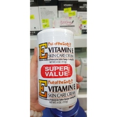 Kem dưỡng da dưỡng ẩm Vitamin E Fruit of the Earth skin care cream cho mặt tay và body chống lão hóa 113g