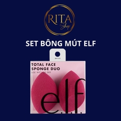 Set bông mút Elf Total Face Sponge Duo