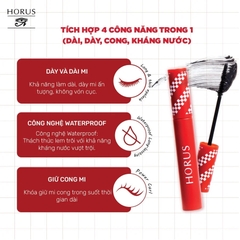 Mascara làm dày, dài, cong và chống nước Horus Long Locking Waterproof