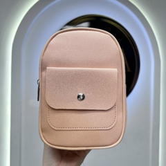 Balo màu hồng cam đựng mỹ phẩm