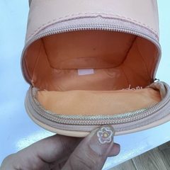 Balo màu hồng cam đựng mỹ phẩm