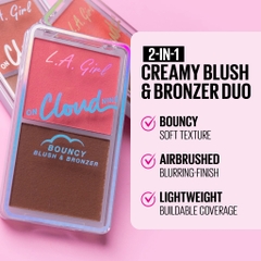 Bảng má hồng và tạo khối LA Girl On Cloud Nine Bouncy Blush Bronzer