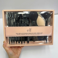 Bộ 10 cây cọ ELF Full Face & Eye Makeup Brush Set kèm túi và bông mút