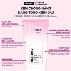 Kem chống nắng FRANKLY Bright Up Sun hỗ trợ nâng tông kiềm dầu SPF 50+ PA++++ 50ml