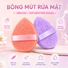 Bông Mút Rửa Mặt AMORA Facial Cleansing Sponge Mềm Mịn Làm Sạch Sâu