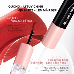 Son Môi 2 Đầu Lì & Bóng Mooekiss Dual-Effect Longwear Lip Gloss 1.5g+1.5g