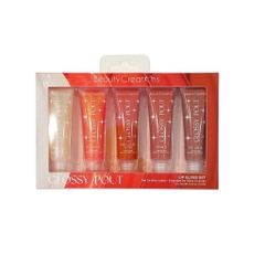 Set 5 son bóng Beauty Creations Glossy Pout Lip Gloss