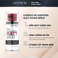Xịt khóa nền Catrice kiềm dầu, cấp ẩm, tạo độ căng bóng cho da 50ml