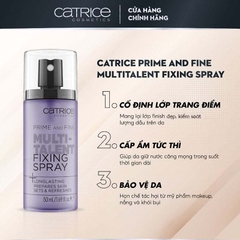 Xịt khóa nền Catrice kiềm dầu, cấp ẩm, tạo độ căng bóng cho da 50ml