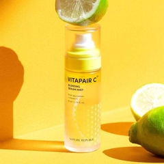 Serum Nature Republic dạng xịt khoáng 2 trong 1 dưỡng trắng căng bóng da Vitapair C Blending Serum Mist 80ml